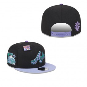 Men's Atlanta Braves Black Purple Grape Big League Chew Flavor Pack 9FIFTY Snapback Hat