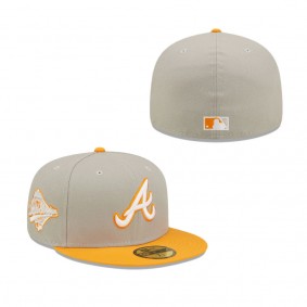 Atlanta Braves Gray Orange 1995 World Series Cooperstown Collection Undervisor 59FIFTY Fitted Hat
