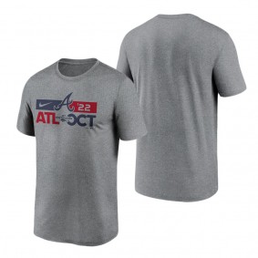 Men's Atlanta Braves Heather Charcoal 2022 Postseason T-Shirt
