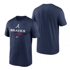 Men's Atlanta Braves Navy 2022 Postseason Authentic Collection Dugout T-Shirt