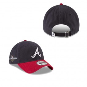 Men's Atlanta Braves Navy 2023 Postseason Side Patch 9TWENTY Adjustable Hat