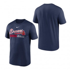 Men's Atlanta Braves Nike Navy 2023 Postseason Authentic Collection Dugout T-Shirt