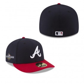Men's Atlanta Braves Navy 2023 Postseason Side Patch Low Profile 59FIFTY Fitted Hat