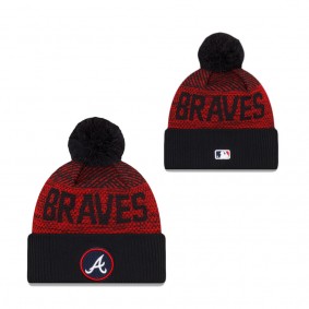 Men's Atlanta Braves Navy Authentic Collection Sport Cuffed Knit Hat with Pom