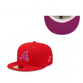 Atlanta Braves Purple Undervisor Fitted Hat