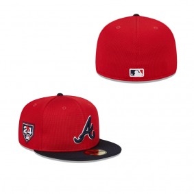Men's Atlanta Braves Red Navy 2024 Spring Training 59FIFTY Fitted Hat