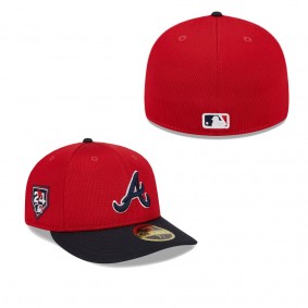 Men's Atlanta Braves Red Navy 2024 Spring Training Low Profile 59FIFTY Fitted Hat