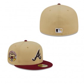 Men's Atlanta Braves Vegas Gold Cardinal 59FIFTY Fitted Hat