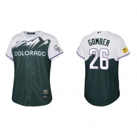 Austin Gomber Youth Colorado Rockies Green 2022 City Connect Replica Jersey