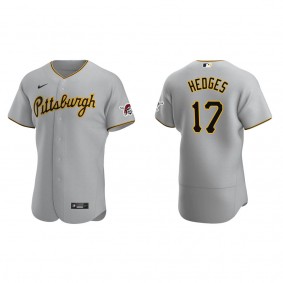 Austin Hedges Men's Pittsburgh Pirates Nike Gray Road Authentic Jersey