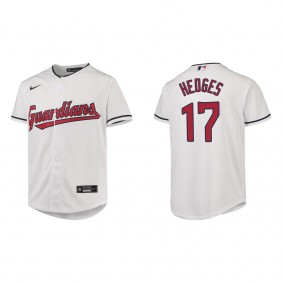 Austin Hedges Youth Cleveland Guardians White Home Replica Jersey