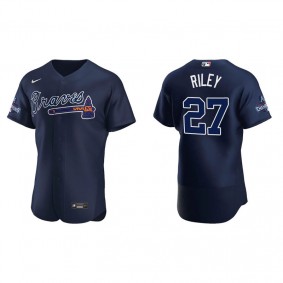 Austin Riley Atlanta Braves Navy Alternate 2021 World Series Champions Authentic Jersey