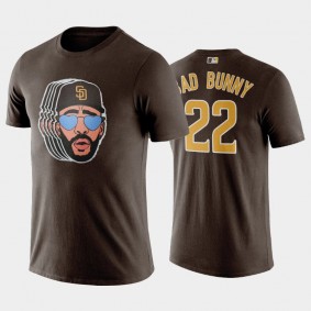 Bad Bunny Second Show 2022 Padres Brown T-Shirt