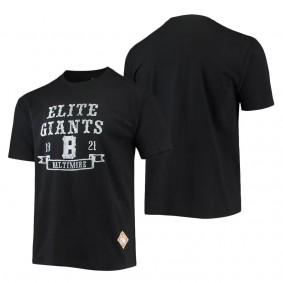 Men's Baltimore Elite Giants Stitches Black Negro League Wordmark T-Shirt