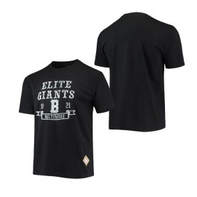 Baltimore Elite Giants Stitches Negro League Wordmark T-Shirt Black