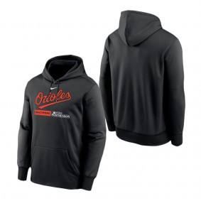Men's Baltimore Orioles Nike Black 2023 Postseason Authentic Collection Dugout Pullover Hoodie