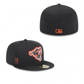 Men's Baltimore Orioles Black 2024 Clubhouse 59FIFTY Fitted Hat