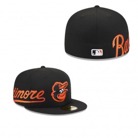 Men's Baltimore Orioles Black Arch 59FIFTY Fitted Hat