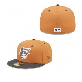 Men's Baltimore Orioles Brown Charcoal Two-Tone Color Pack 59FIFTY Fitted Hat