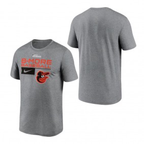Men's Baltimore Orioles Nike Heather Charcoal 2023 Postseason Legend Performance T-Shirt