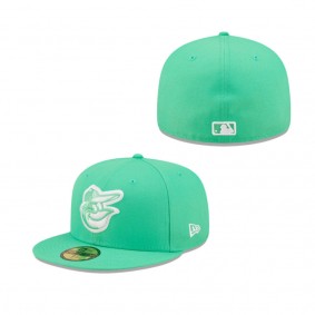 Baltimore Orioles Island Green Logo White 59FIFTY Fitted Hat