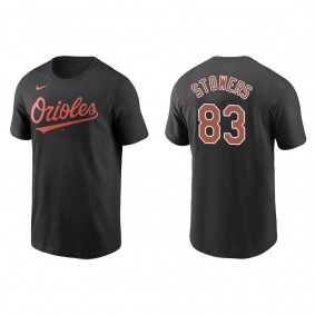 Men's Baltimore Orioles Kyle Stowers Black Name & Number T-Shirt