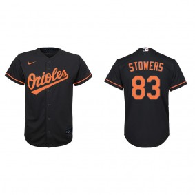 Youth Baltimore Orioles Kyle Stowers Black Replica Alternate Jersey