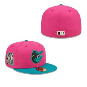 Men's Baltimore Orioles Pink Green Cooperstown Collection 76th World Series Passion Forest 59FIFTY Fitted Hat