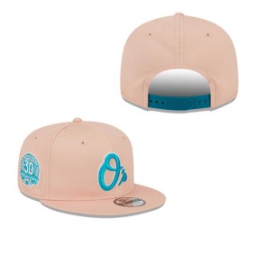 Men's Baltimore Orioles Pink Sky Aqua Undervisor 9FIFTY Snapback Hat