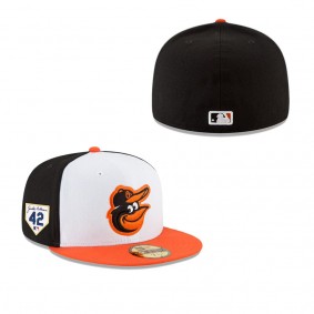 Men's Baltimore Orioles White Black 2023 Jackie Robinson Day 59FIFTY Fitted Hat