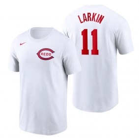 Reds Barry Larkin White 2022 Field of Dreams T-Shirt