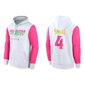 Blake Snell San Diego Padres White 2022 City Connect Therma Pullover Hoodie