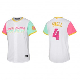 Blake Snell Youth San Diego Padres White 2022 City Connect Replica Jersey