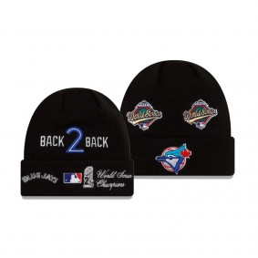 Toronto Blue Jays Champions Black Cuffed Knit Hat