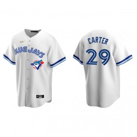 Men's Toronto Blue Jays Joe Carter White Cooperstown Collection Home Jersey