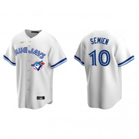 Men's Toronto Blue Jays Marcus Semien White Cooperstown Collection Home Jersey
