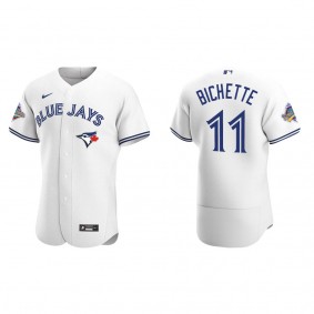 Bo Bichette Toronto Blue Jays White 1992 World Series Patch 30th Anniversary Authentic Jersey