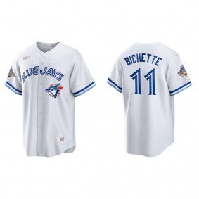 Bo Bichette Toronto Blue Jays White 1992 World Series Patch 30th Anniversary Cooperstown Collection Jersey