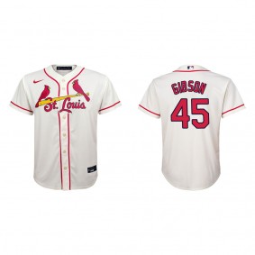 Bob Gibson Youth St. Louis Cardinals Cream Alternate Replica Jersey
