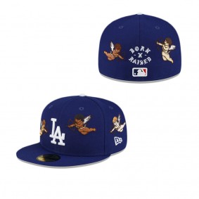 Born X Raised Los Angeles Dodgers Cherubs Blue 59FIFTY Fitted Hat