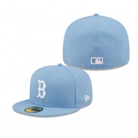 Men's Boston Red SoSky Blue Logo White 59FIFTY Fitted Hat