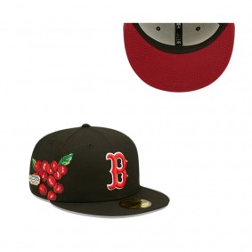 Boston Red Sox Black Fruit 59FIFTY Fitted Hat