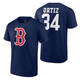 Men's Boston Red Sox David Ortiz Fanatics Branded Navy Logo Graphic T-Shirt