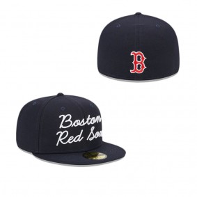 Boston Red Sox Fairway Script 59FIFTY Fitted Hat