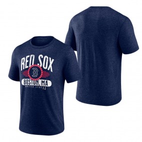 Boston Red Sox Heathered Navy Badge of Honor Tri-Blend T-Shirt