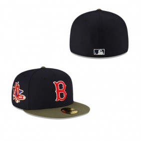 Boston Red Sox Just Caps Dark Forest Visor 59FIFTY Fitted Hat