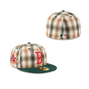 Just Caps Plaid Boston Red Sox 59Fifty Fitted Hat