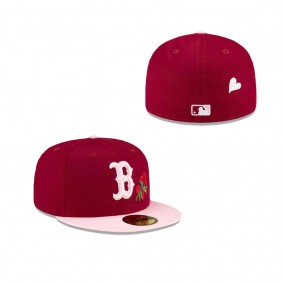 Boston Red Sox Just Caps Rose Flower 59FIFTY Fitted Hat