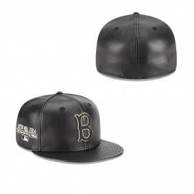 Boston Red Sox Leather 59FIFTY Fitted Hat