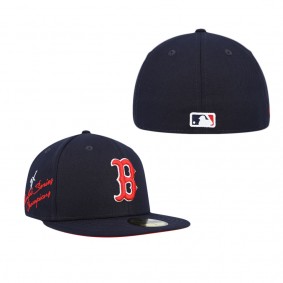 Men's Boston Red Sox Navy 9-Time World Series Champions Undervisor 59FIFTY Fitted Hat